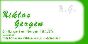 miklos gergen business card